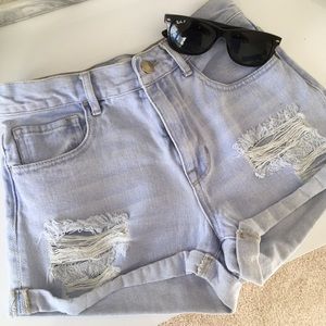 Bullhead high rise denim shorts